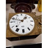 ANTIQUE FRENCH ENAMEL FACE WALL CLOCK