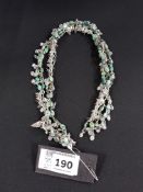 DESIGNER OTAZU AGATE & CRYSTAL NECKLACE RRP £132