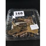 BOX OF VINTAGE CLOCK KEYS