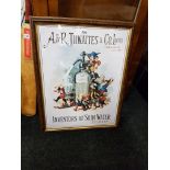 FRAMED ADVERTISING POSTER A.R.THWAITES DUBLIN