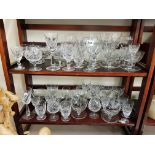 LGE QTY OF CRYSTAL & CUT GLASS