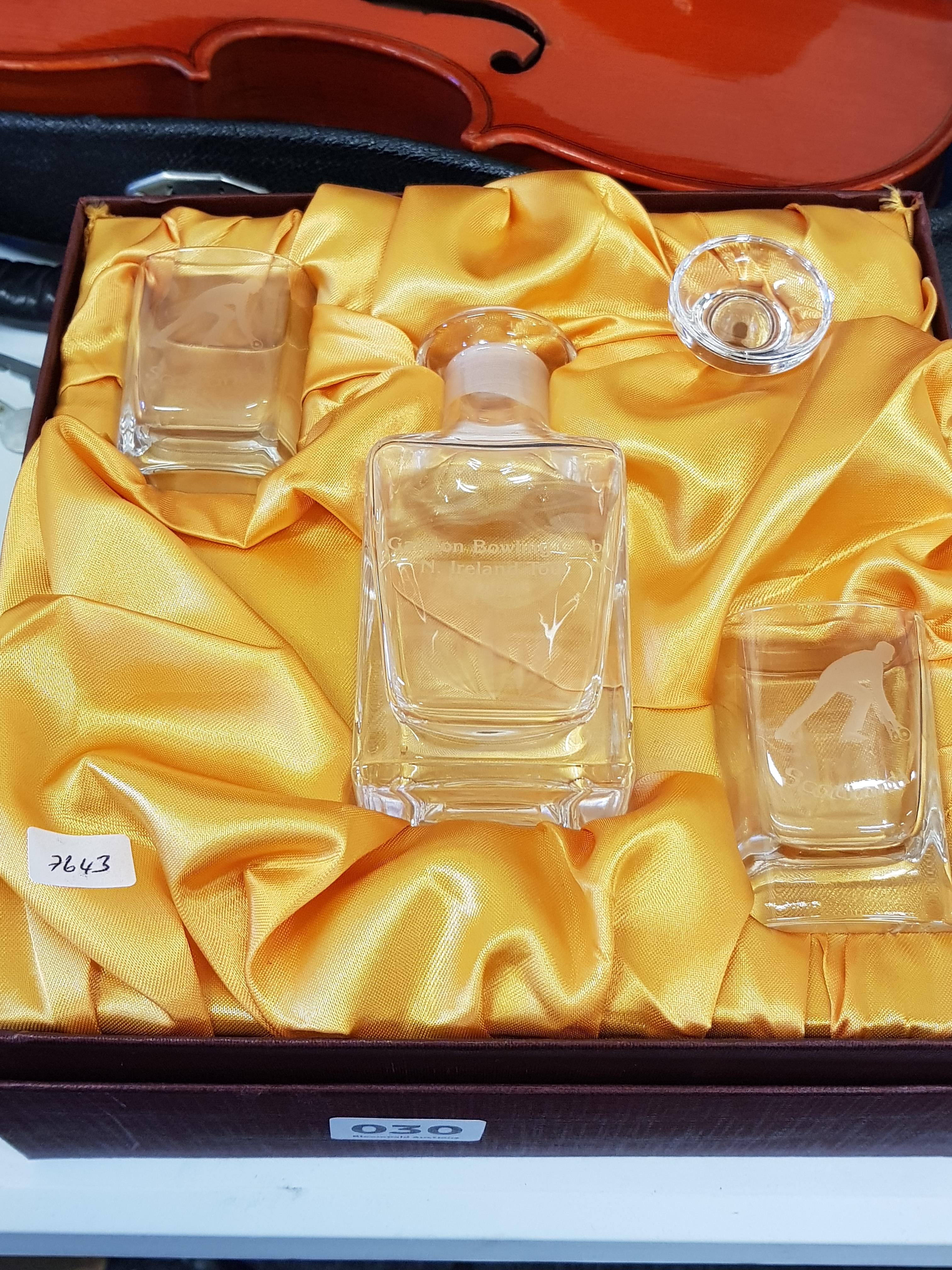 CASED GLASS DECANTER SET