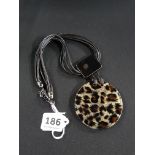LEATHER & LEOPARD NECKLACE