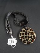 LEATHER & LEOPARD NECKLACE