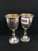 PAIR OF SILVER GOBLETS