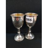 PAIR OF SILVER GOBLETS