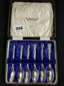 6 CASED SET OF SILVER SPOONS