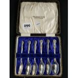 6 CASED SET OF SILVER SPOONS