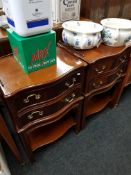 PAIR OF 2 DRAWER BEDSIDE CABINETS