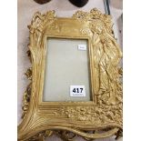 2 METAL ART NOUVEAU PHOTO FRAMES