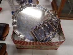 BOX LOT OF SILVER PLATE