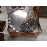 BOX LOT OF SILVER PLATE