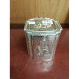 SILVER PLATED TEA CADDY WITH HINGED LID