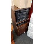 VINTAGE HI-FI AND DISPLAY CABINET