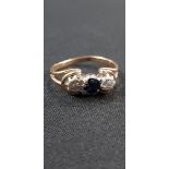 9 CARAT GOLD SAPPHIRE & DIAMOND RING