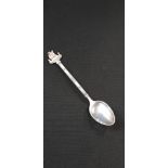 SILVER & ENAMEL VIKING BOAT SPOON