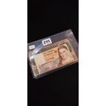 £1 BANK NOTE AND 5 PUNT NOTE