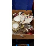 BOX LOT TO INC ROYAL CROWN DERBY & MASONS