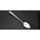 GEORGIAN SILVER STUFFING SPOON - LONDON 1802/03