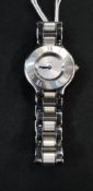 GENUINE CARTIER LADIES WRIST WATCH WITH SAPPHIRE JEWEL WINDER