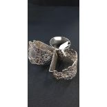 3 SILVER NAPKIN RINGS