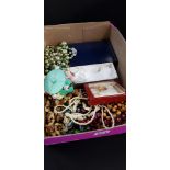 BOX LOT OF COSTUME JEWELLERY