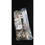 BAG OF OLD SHILLINGS AND SIX PENCE COINS