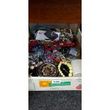 LARGE BOX OF COSTUME JEWELLERY