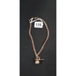 9CT GOLD MASONIC BALL ON 9CT ROSE GOLD CHAIN (CHAIN CIRCA 11 GRAMS)