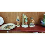 3 HUMMEL FIGURES & PLATE