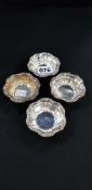 4 ANTIQUE STERLING SILVER DISHES