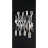 6 SILVER FORKS CIRCA 577 GRAMS