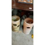 PAIR OF TERRACOTTA STRAWBERRY VASES