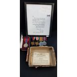 WORLD WAR 2 MEDAL GROUP & IMPERIAL SERVICE MEDAL TO WILLIAM JOHN MCCLOSKEY