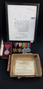 WORLD WAR 2 MEDAL GROUP & IMPERIAL SERVICE MEDAL TO WILLIAM JOHN MCCLOSKEY