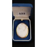 9CT GOLD CAMEO BROOCH