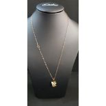 GOLD BEE PENDANT ON CHAIN