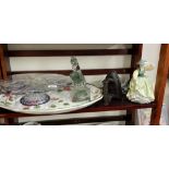 SHELF LOT TO INCLUDE DOULTON FIGURE