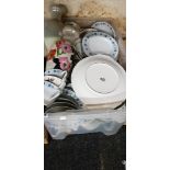 LARGE BOX LOT OF CHINA, TEASETS ETC