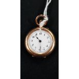 9CT GOLD FOB WATCH WORKING