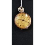 9CT GOLD LADIES FOB WATCH