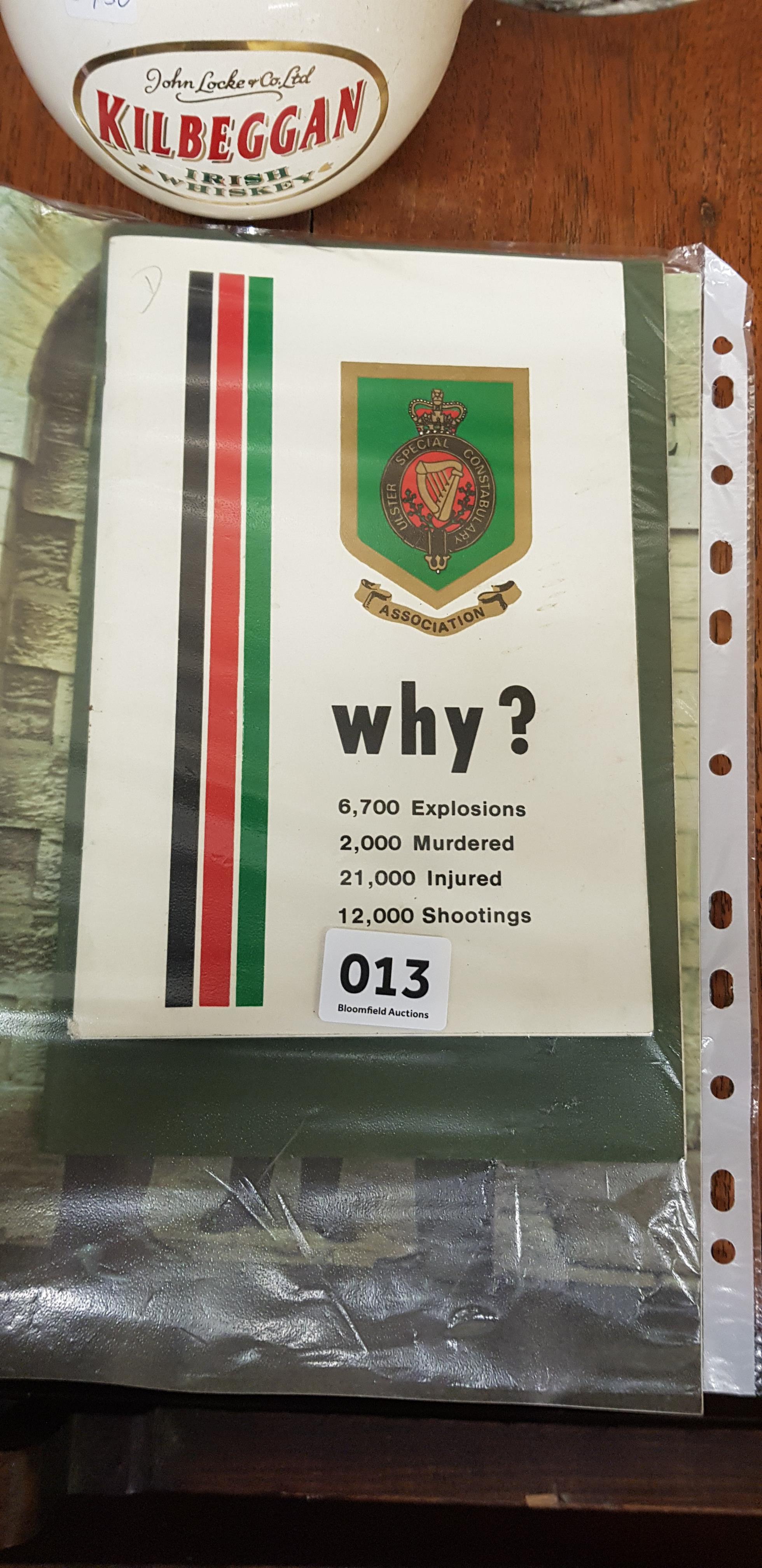 QTY OF RUC EPHEMERA TO INC CHIEF CONSTABLES REPORT