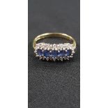 18 CARAT GOLD SAPPHIRE & DIAMOND RING