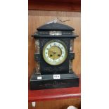 SLATE & MARBLE MANTLE CLOCK