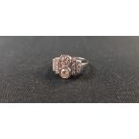 PLATINUM ART DECO STYLE DIAMOND RING WITH CIRCA 0.75 CARAT OF DIAMONDS