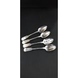 4 GEORGIAN SCOTTISH SILVER SPOONS