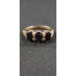 9 CARAT GOLD & GARNET RING