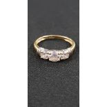 18 CARAT GOLD 3 STONE DIAMOND RING