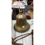 LARGE BRASS TITANIC BAR BELL