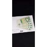 4 X BANK OF ENGLAND £1 BANK NOTES